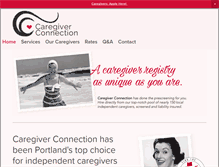 Tablet Screenshot of caregiverconnectionpdx.com
